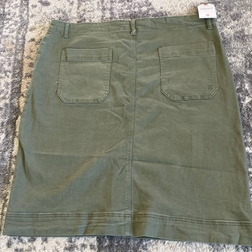 Olive green midi Skirt